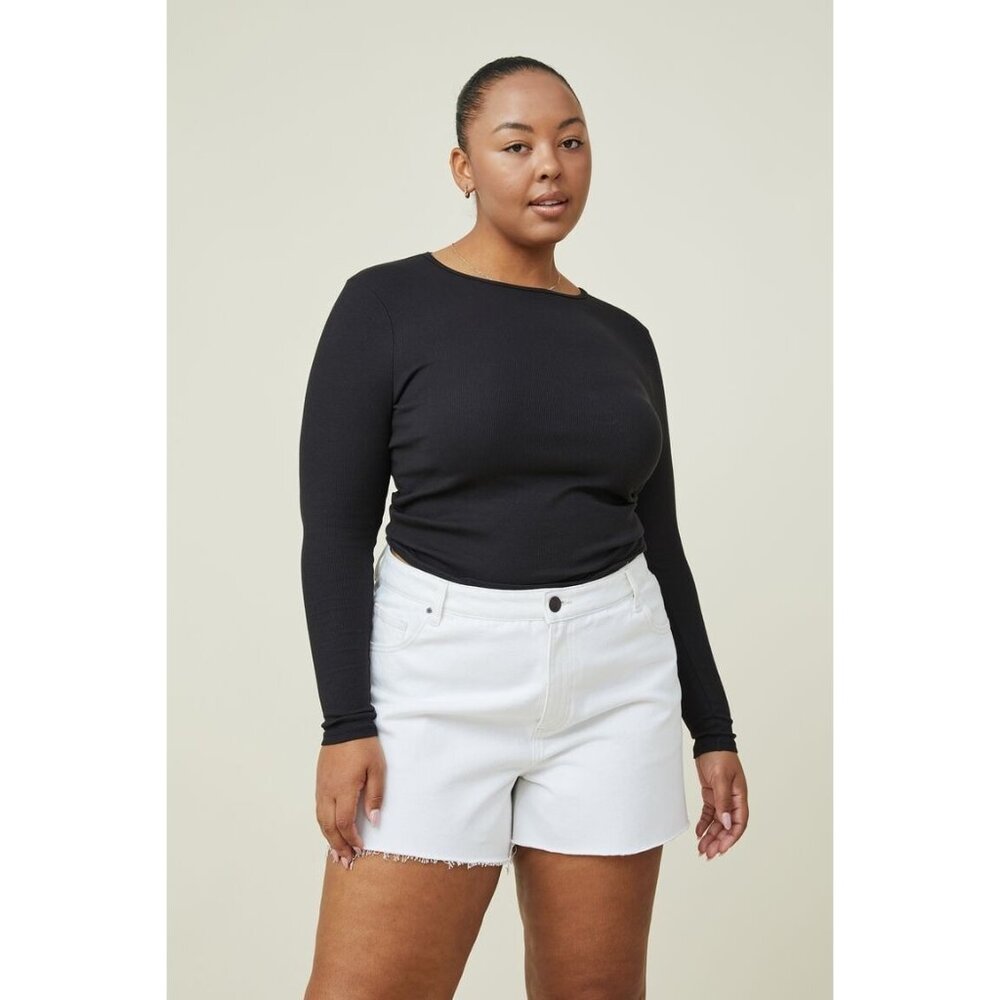 Cotton-On White A Line Denim Shorts 18 NEW